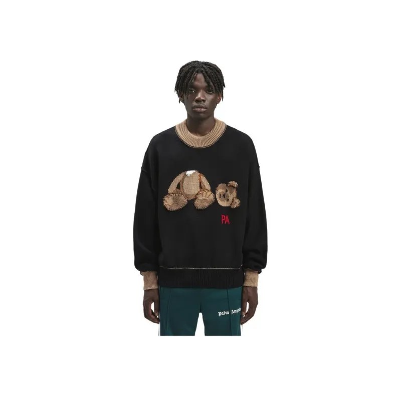 PALM ANGELS Palm Bear Wool Knit Sweater-2