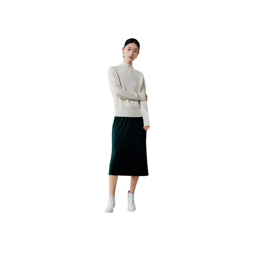 MIHUANG 화이트 여성 니트웨어