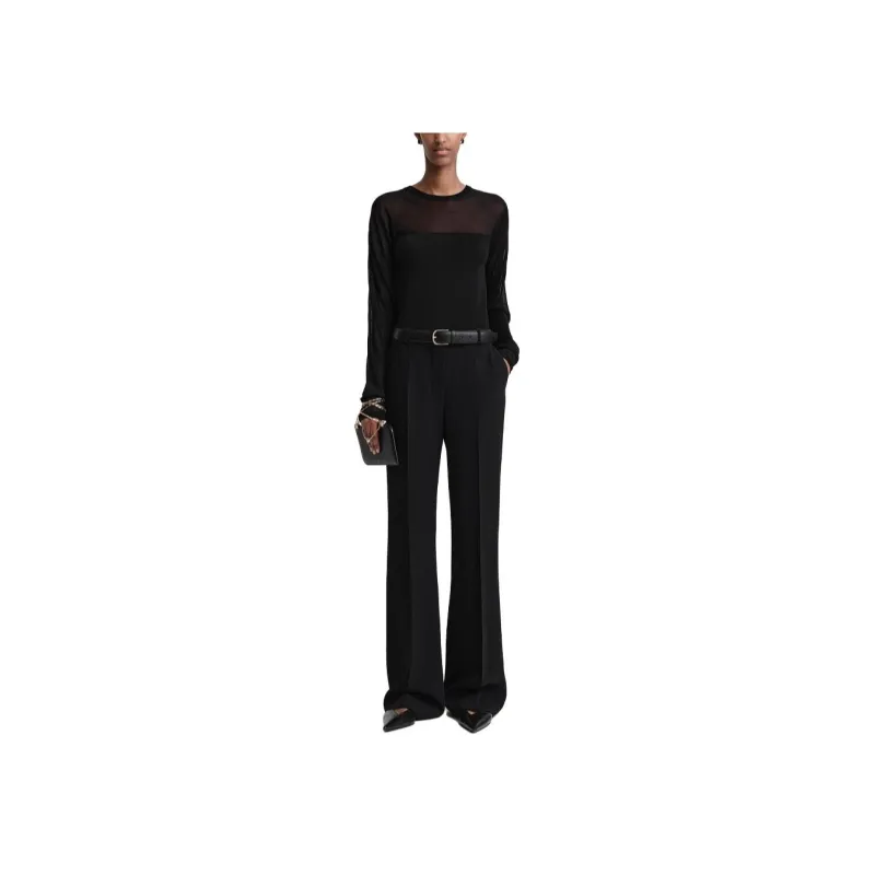 TOTEME Belt Looped Mid Rise Trousers-1