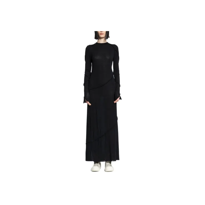 Thom Krom Seam-Detailed Long Sleeved Maxi Dress-0