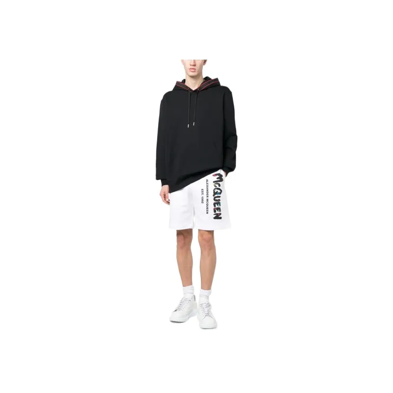 Alexander McQueen Logo Graffiti Printed Track Shorts-1