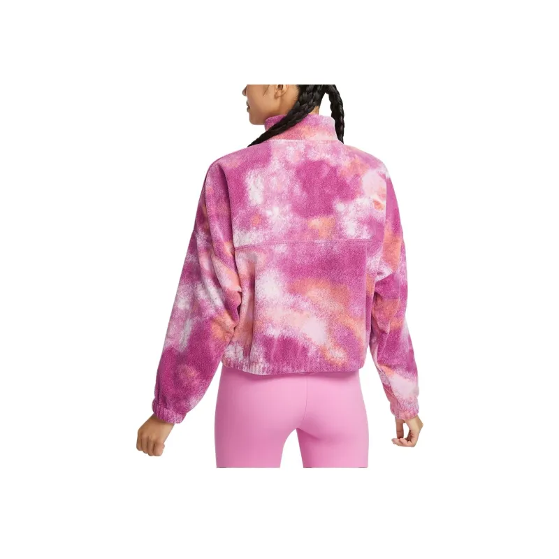 Nike One Women's Therma-FIT Oversized 1/2-Zip Fleece Printed Top-4