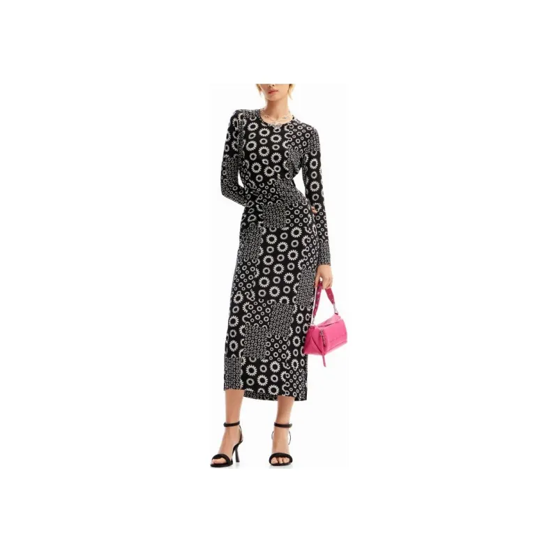 Desigual Long Sleeved Dress Women's Black-3