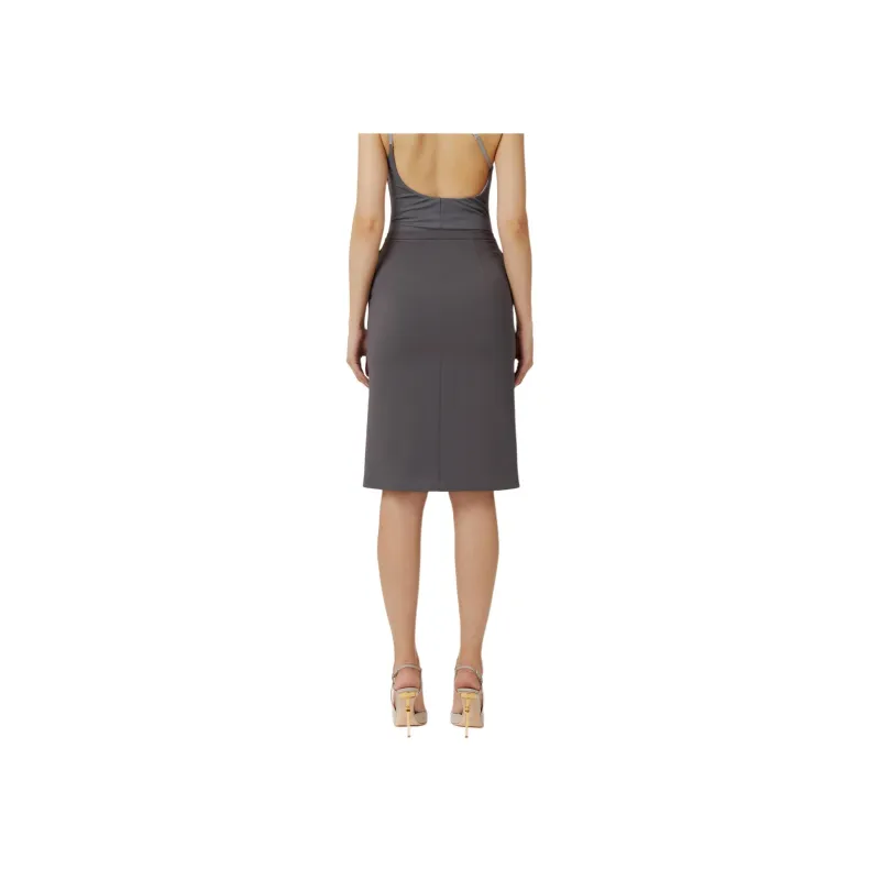 Elisabetta Franchi Midi Rock Aus Leichtem Crêpe Casual Long Skirts Women's Lead-1