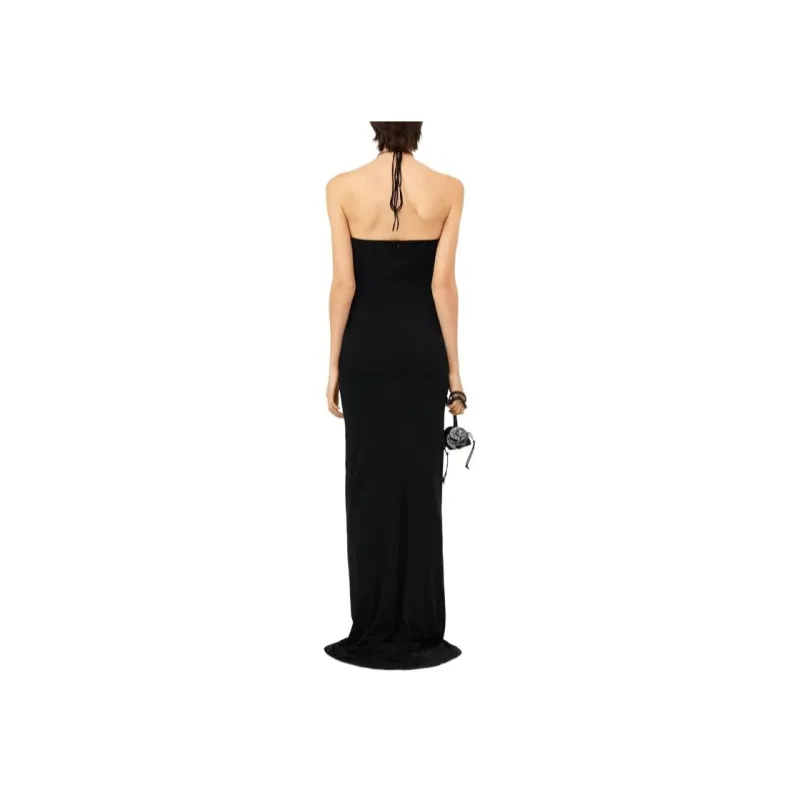 Magda Butrym Floral Appliqué Halterneck Sleeveless Maxi Dress-2