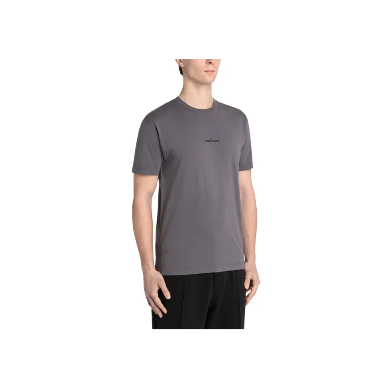 STONE ISLAND SS21 T Shirt Men's Blue Gray-4
