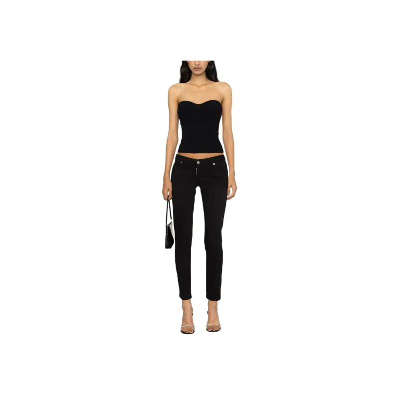 DSQUARED 2 Logo Patch Straight Leg Jennifer Jeans-1