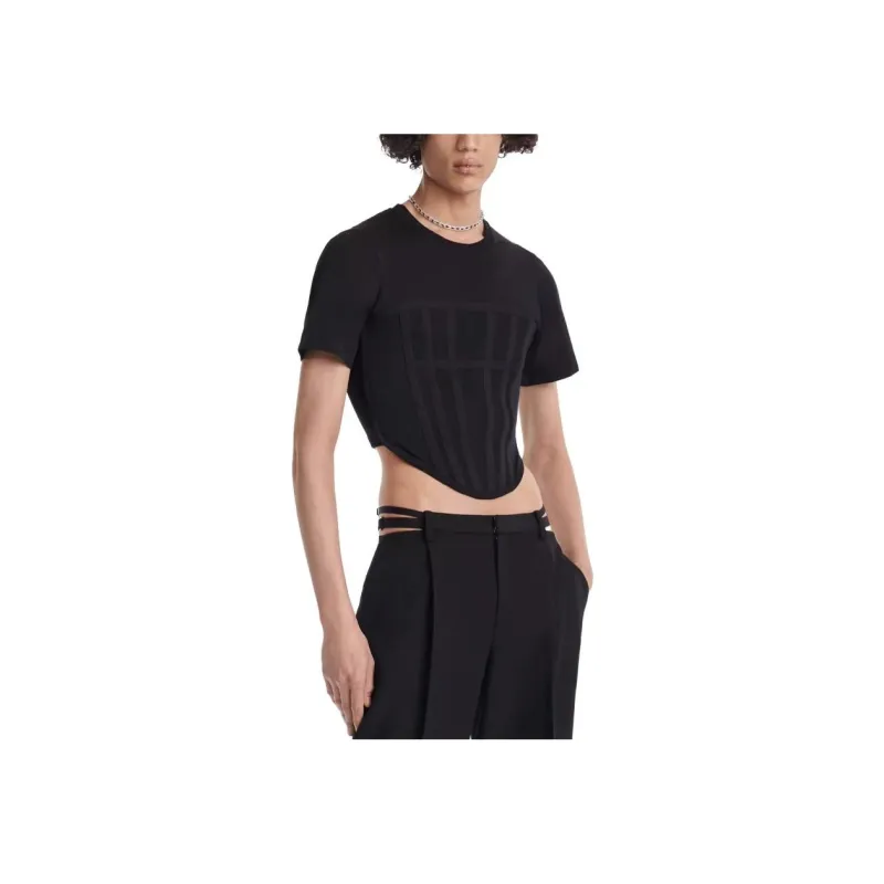 DION LEE Corset Organic Cotton T-shirt-2