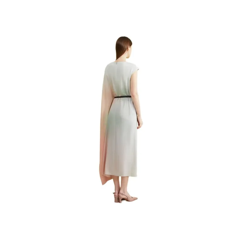 Yiner Sleeveless Dress Women's Smoke Gray Pink-1