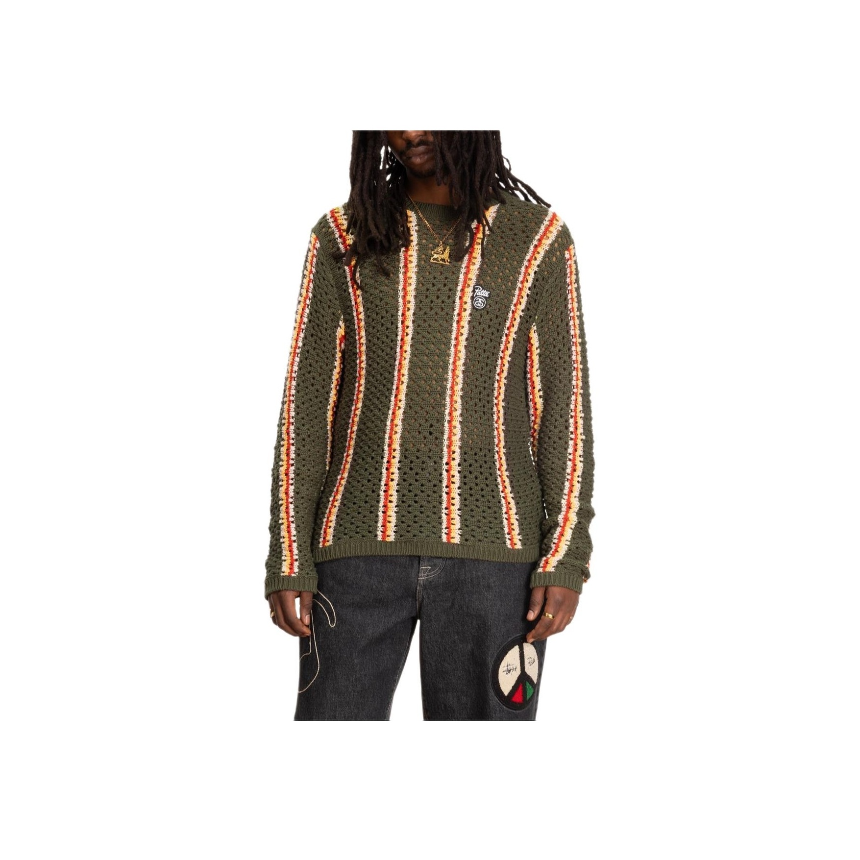 Stussy X Patta Striped Loose Gauge Sweater M - POIZON