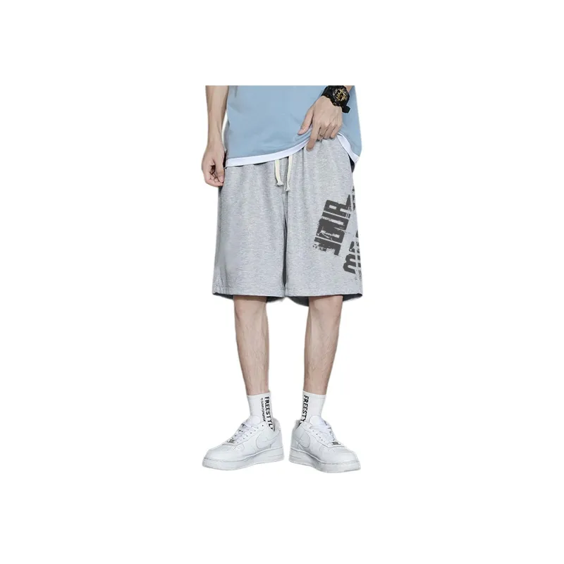 Moce Casual Shorts Men Print Gray-0