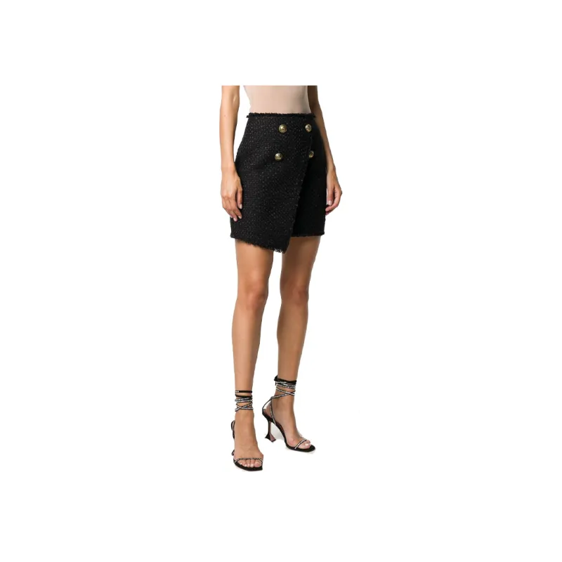 BALMAIN SS21 Casual Short Skirts Women's Black-1