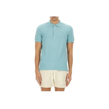 TOM FORD Button Detailed Short Sleeved Polo Shirt