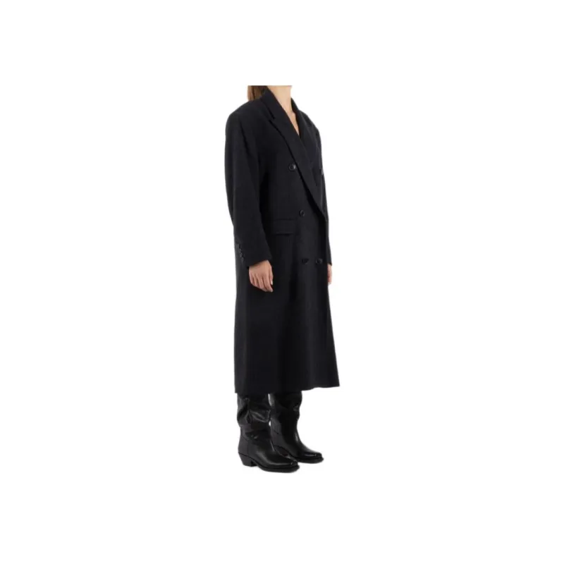 ISABEL MARANT Lexana Double Breasted Pinstripe Coat-2