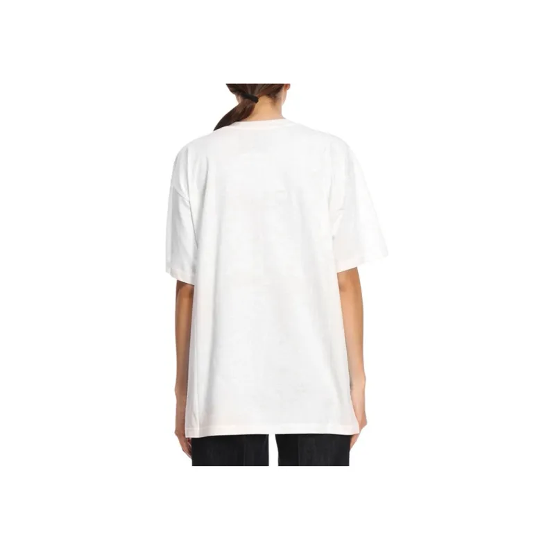 MOSCHINO Women's Bear Print Cotton T-Shirt White-3