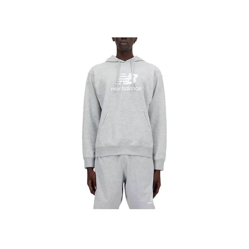 New Balance Sport Essentials French Terry Logo Hoodie Sweatshirt Men's Gray-1