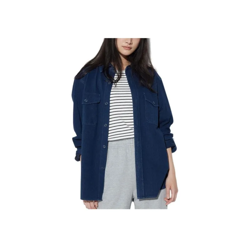 UNIQLO Shirts Unisex 67 Sea Blue-2