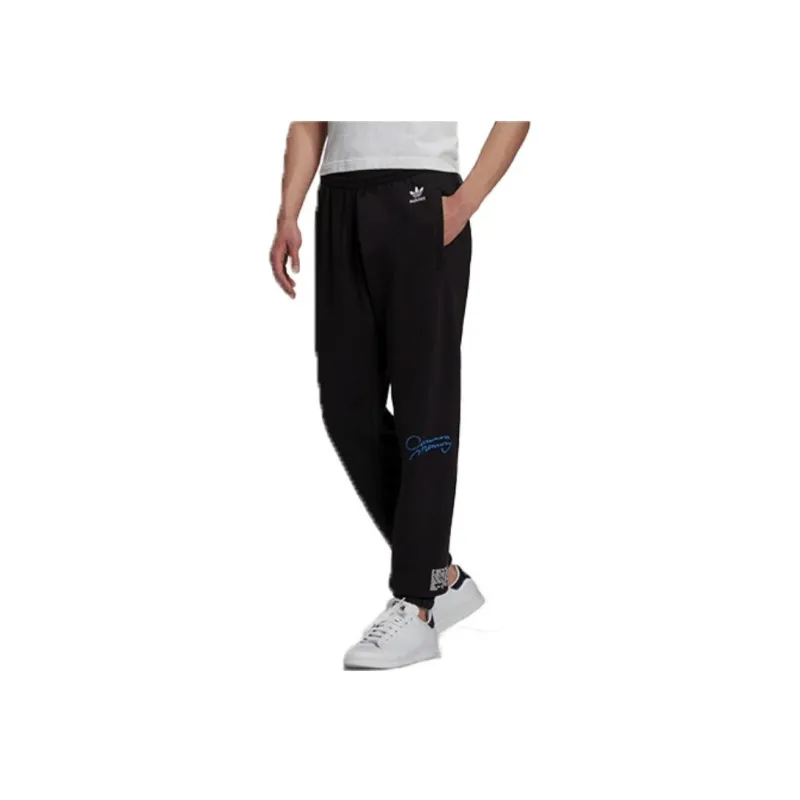 Adidas Originals GRAPHICS COMMON MEMORY Knitted Sweatpants Men Black-4