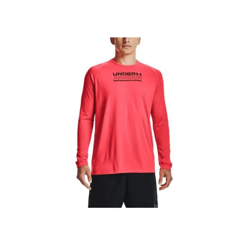 Under Armour Straight Long Sleeved T Shirt Men's Red-3