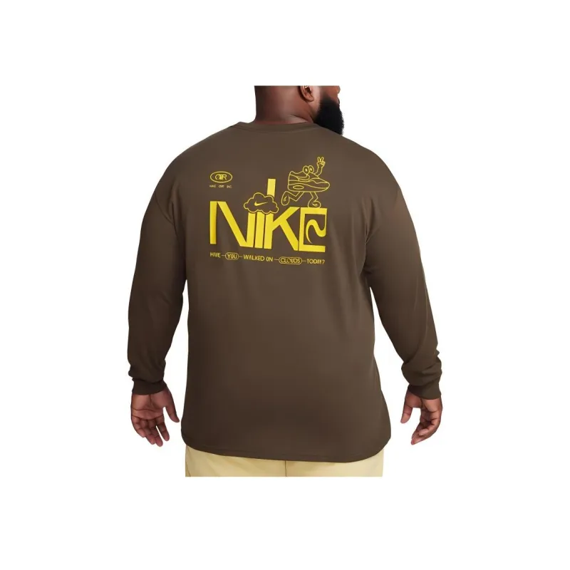 Nike T-Shirts Men Brown-5