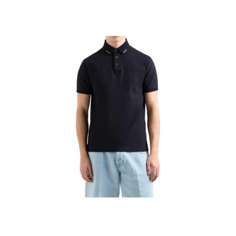 EMPORIO ARMANI Jersey Polo Shirt With Logo Collar-2