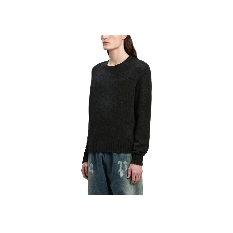 PALM ANGELS Curved logo Wool Sweater-4
