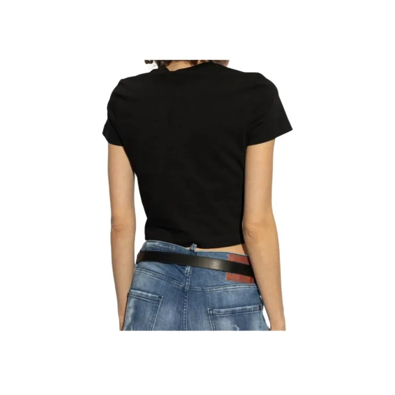 DSQUARED 2 Icon Printed Cropped T Shirt-2
