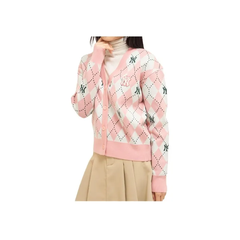 MLB New York Yankees Knitwear Women's Peach Pink-2