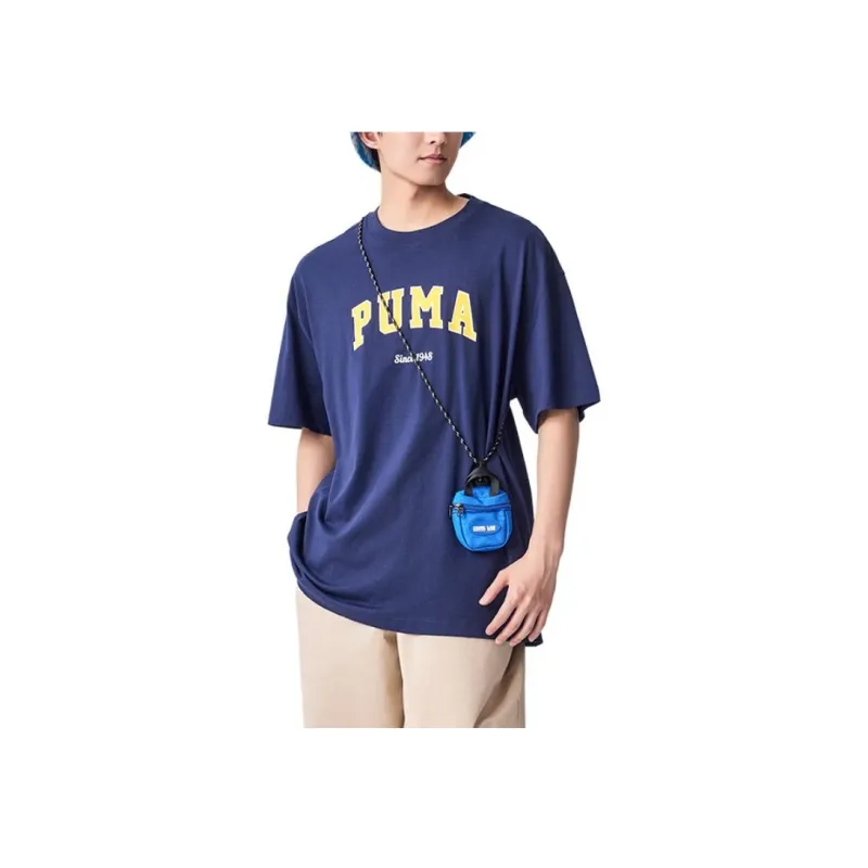 PUMA T Shirt Unisex Marine Blue-2