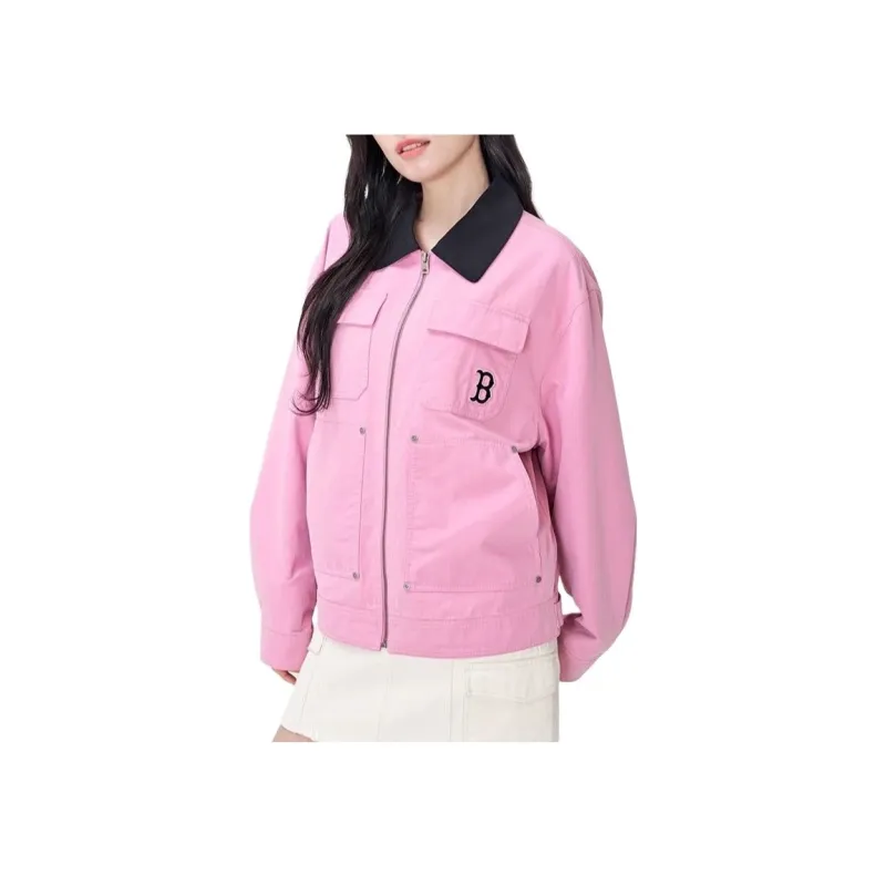 MLB Boston Red Sox Jacket Unisex Pink-3