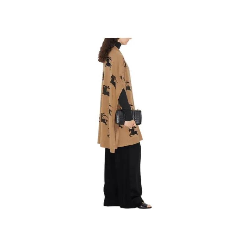 Burberry Logo Motif Embroidered Zipped Cape Jacket-2