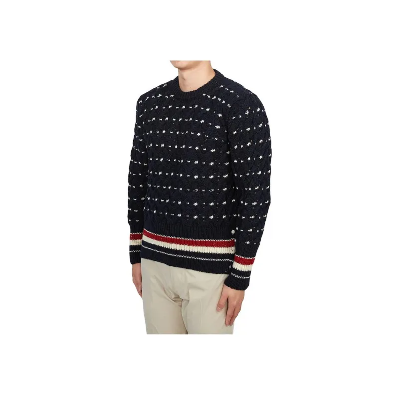 THOM BROWNE Thome Brown Crewneck Cable Knit Sweater-2