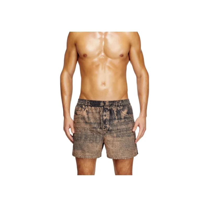 DIESEL Ken 37 Dnm Mid Length Swim Shorts-3