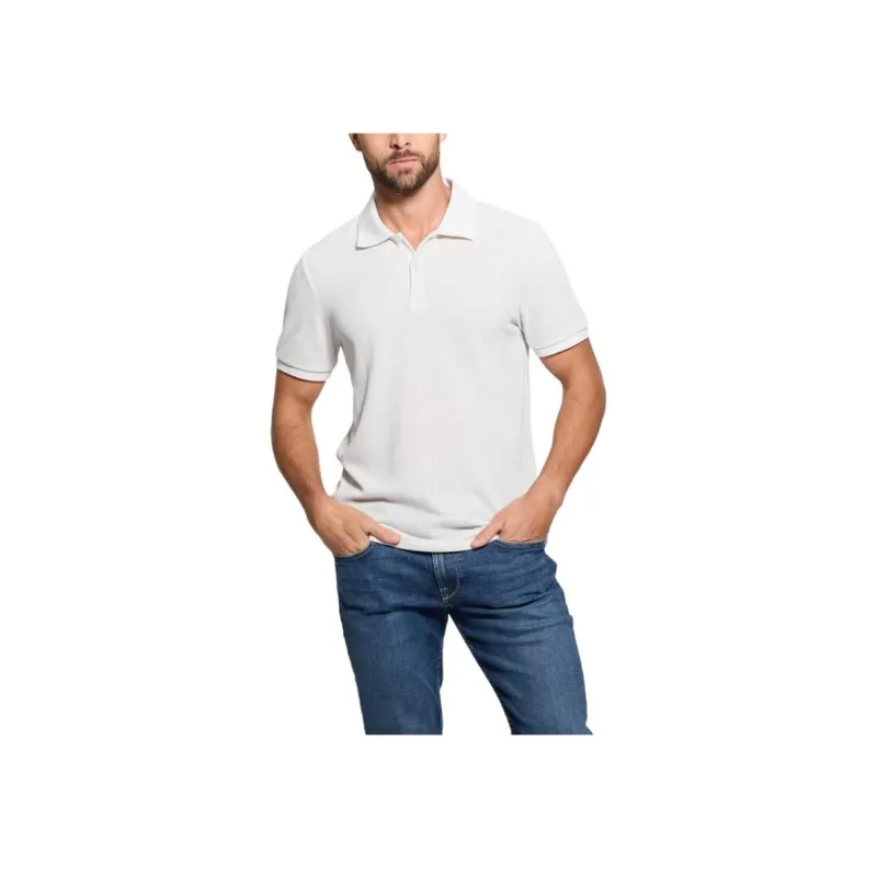 GUESS Polo Shirts Men White-0