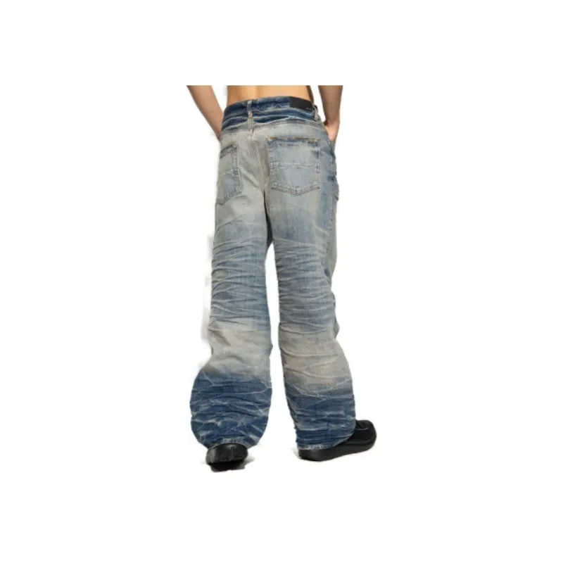 AMIRI Logo Patch Straight Leg Jeans-1
