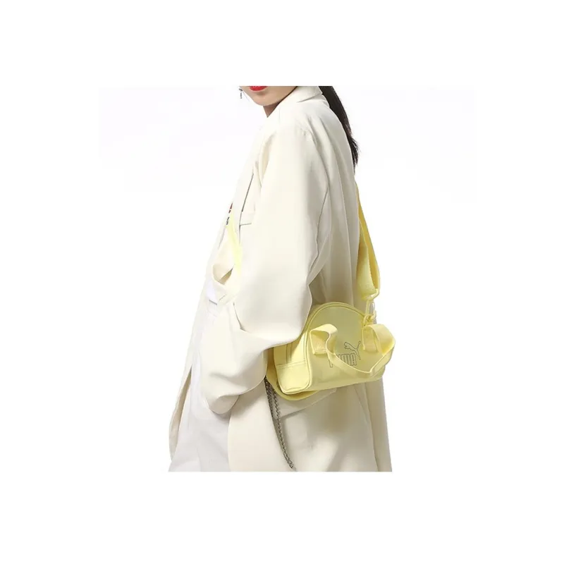 PUMA Artificial Leather Fabric Handbag, Shoulder Bag, Crossbody Bag Regular Women's Yellow-4