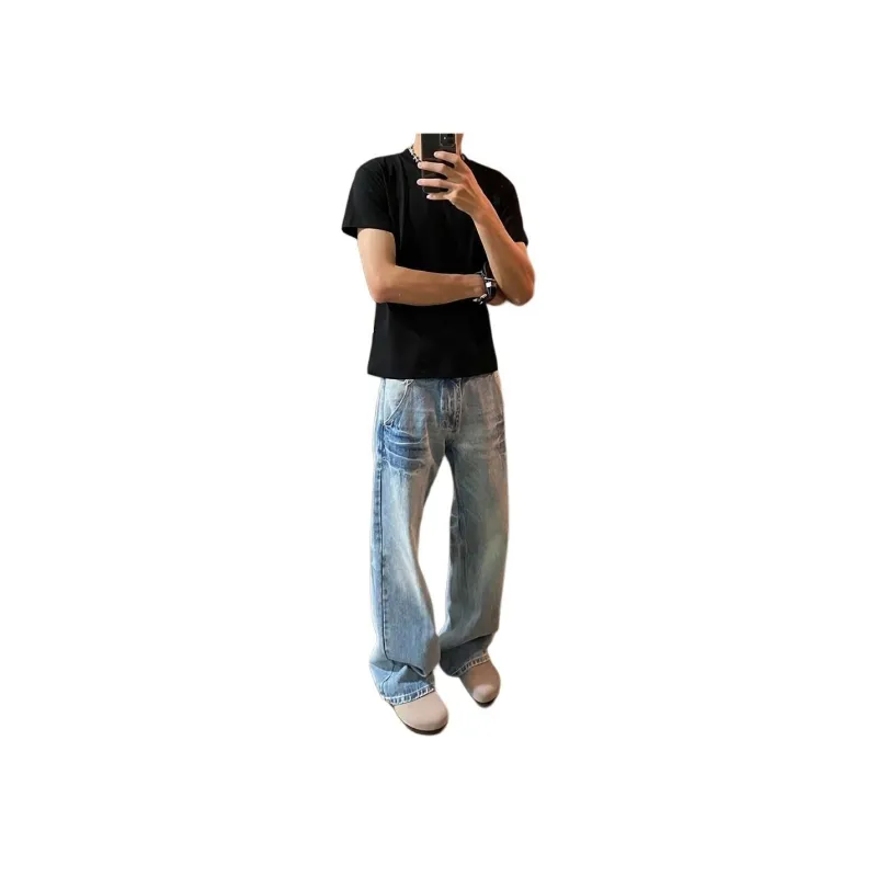TESTUNG Jeans Unisex Blue Single Item-11