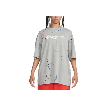 Nike Sportswear Drop Shoulder Sleeve T-Shirt Women's Tone Gray