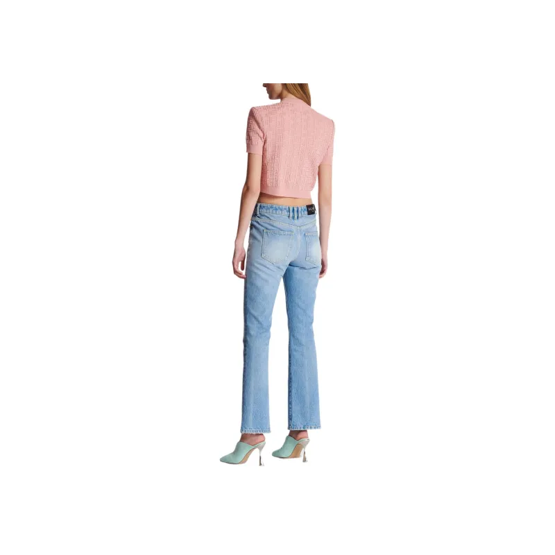 BALMAIN Cropped Buttoned Cardigan-1