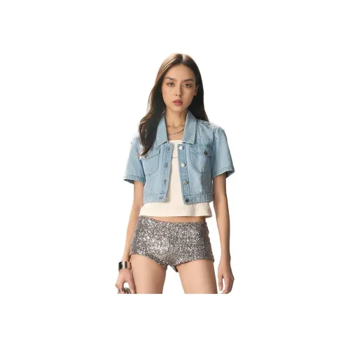 Caroline 라이트 블루 여성 데님 자켓