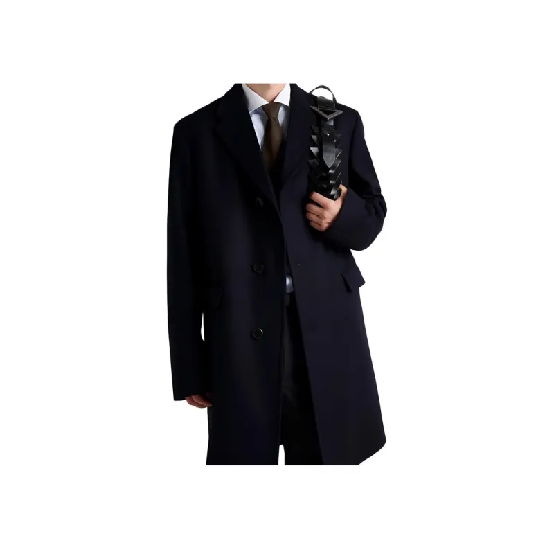 PRADA Single Breasted Straight Hem Coat-5