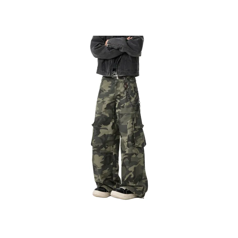 BEAR UNION Casual Pants Unisex Army Green-0