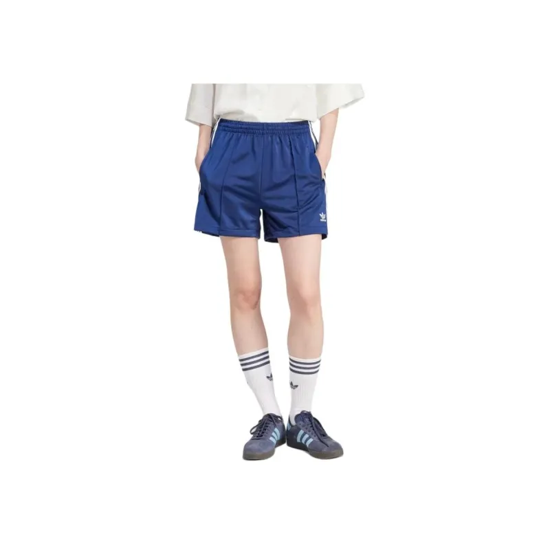 Adidas Women's 3 Stripes French Terry Shorts Dark Blue-1
