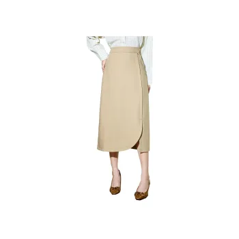 SMEN Casual Long Skirts Women's Khaki