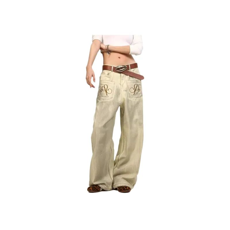 NEAR HERE Jeans Unisex Apricot-0