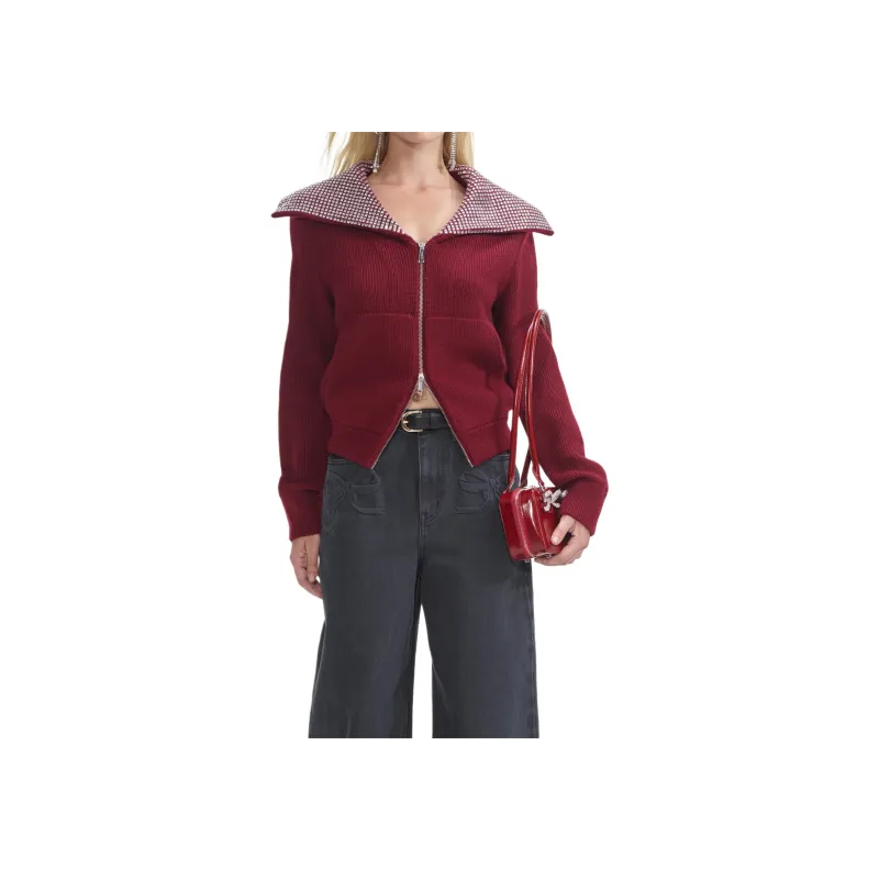 Self portrait Oversized Zipped Cardigan-0