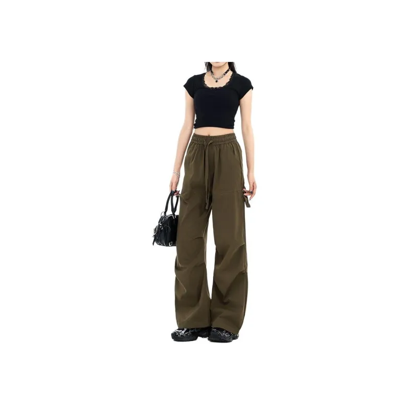ST&SAT Cargo Pants Women's Army Green-2