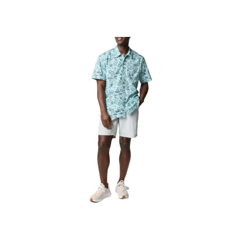 Columbia PFG Trollers Best Shirt Men's Light Blue-1