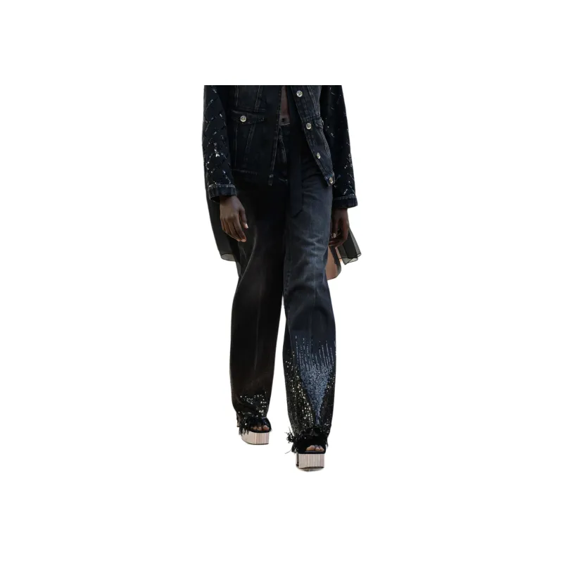CHANEL 25S Spring Summer Collection Jeans Women's Black-0