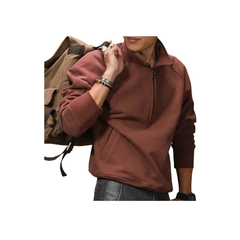 Seasonal Words Sweatshirt Men's Brick Red-0